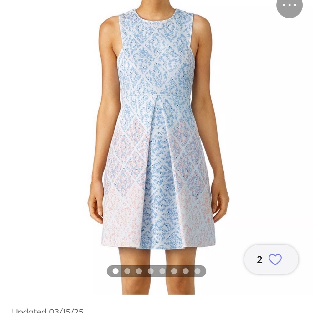Erin Fetherston Sleeveless Blue and Pink Patterned Dress. Size 6